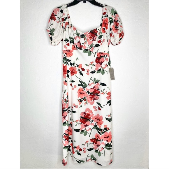 CHELSEA28 Floral Print Dolce Sweetheart Midi Dress - Picture 5 of 10